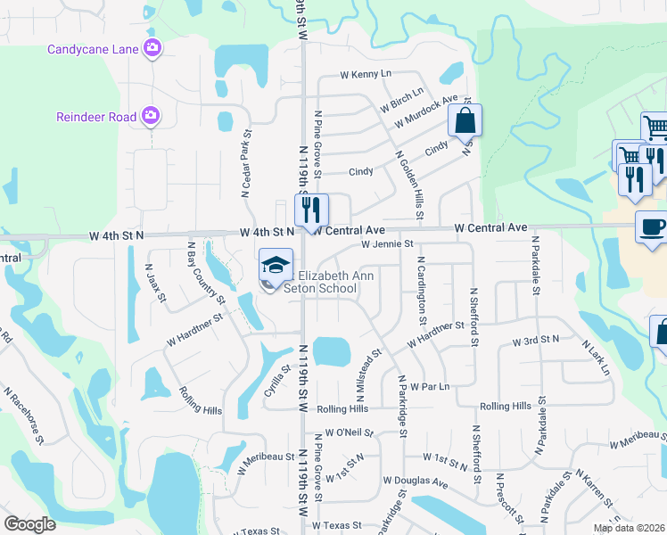map of restaurants, bars, coffee shops, grocery stores, and more near 531 North Judith Street in Wichita