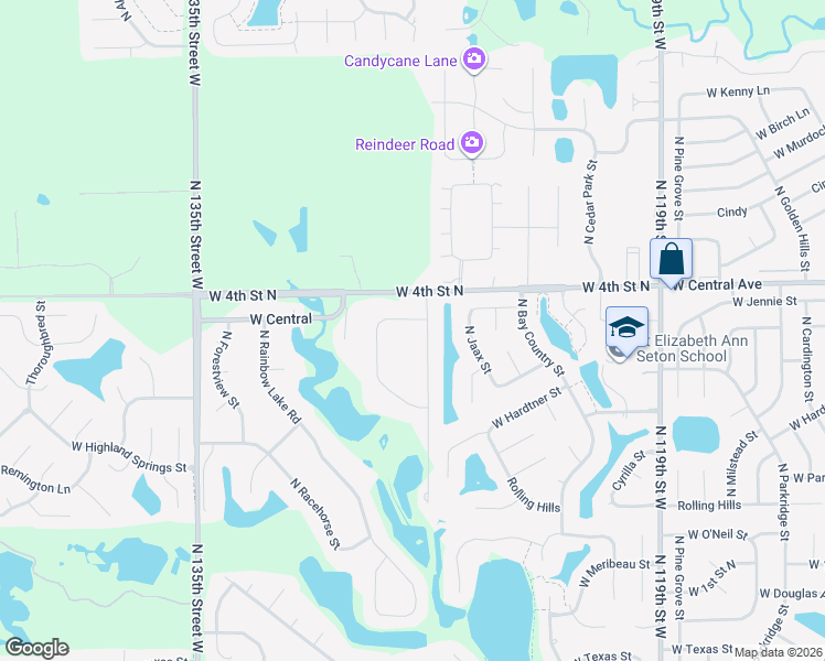 map of restaurants, bars, coffee shops, grocery stores, and more near 634 North Wheatland Place in Wichita