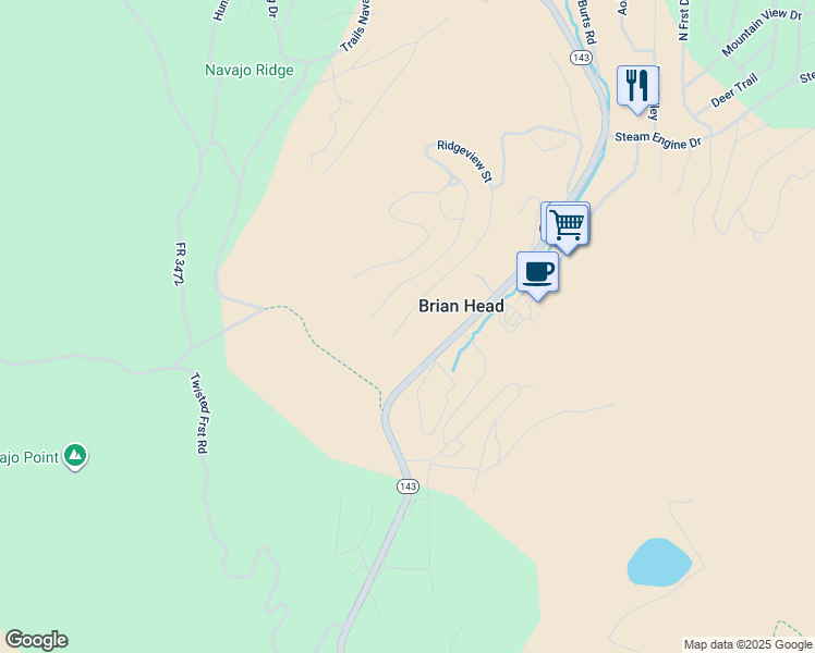 map of restaurants, bars, coffee shops, grocery stores, and more near 385 Pinehurst Street in Brian Head
