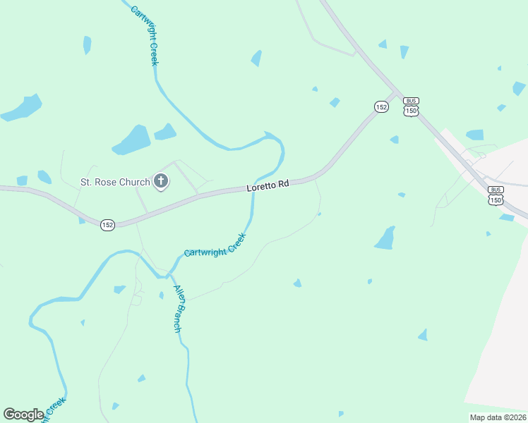 map of restaurants, bars, coffee shops, grocery stores, and more near Loretto Road in Springfield