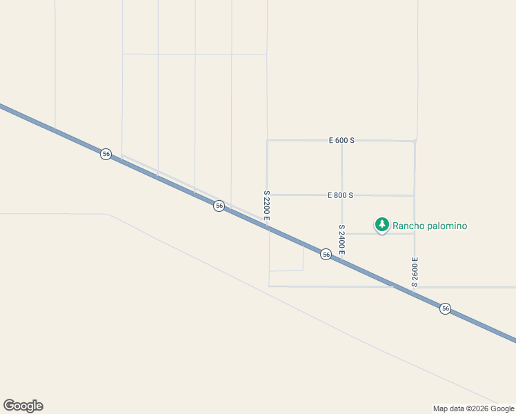map of restaurants, bars, coffee shops, grocery stores, and more near Highway 56 in Cedar City