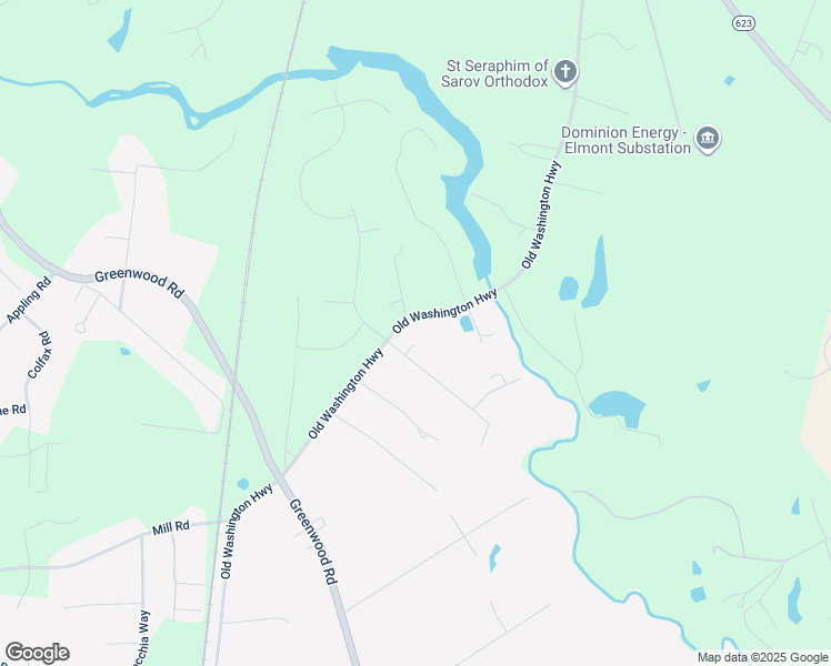 map of restaurants, bars, coffee shops, grocery stores, and more near 11921 Old Washington Highway in Glen Allen