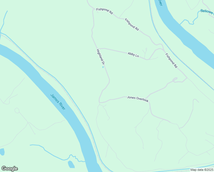 map of restaurants, bars, coffee shops, grocery stores, and more near Highland Drive in Buckingham