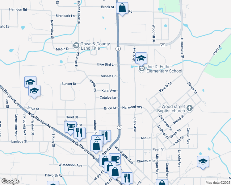 map of restaurants, bars, coffee shops, grocery stores, and more near 149 Kuhn Avenue in Lebanon