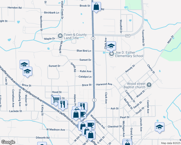 map of restaurants, bars, coffee shops, grocery stores, and more near 149 Kuhn Avenue in Lebanon