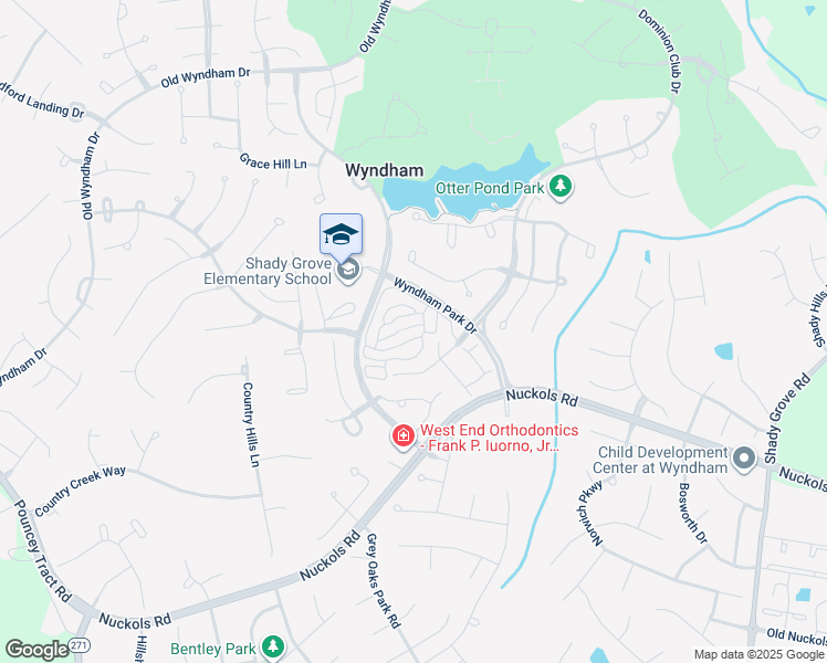 map of restaurants, bars, coffee shops, grocery stores, and more near 5600 Mulholland Drive in Glen Allen