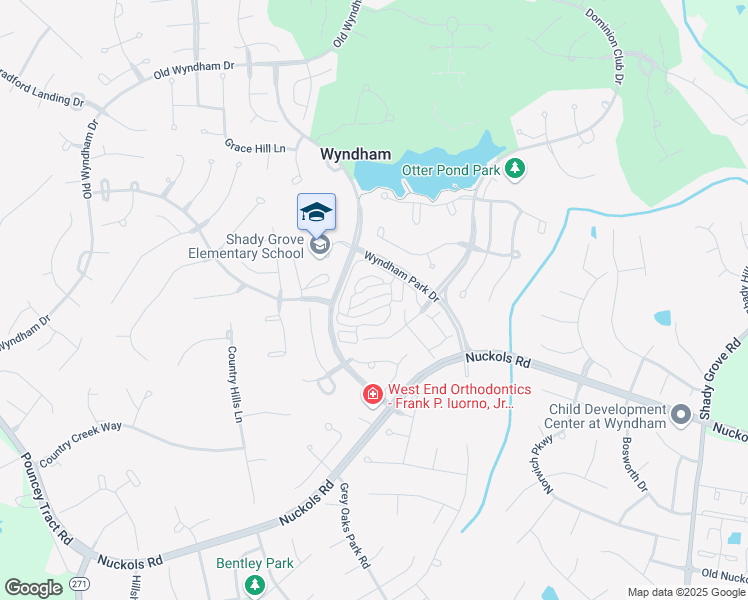 map of restaurants, bars, coffee shops, grocery stores, and more near 5600 Mulholland Drive in Glen Allen