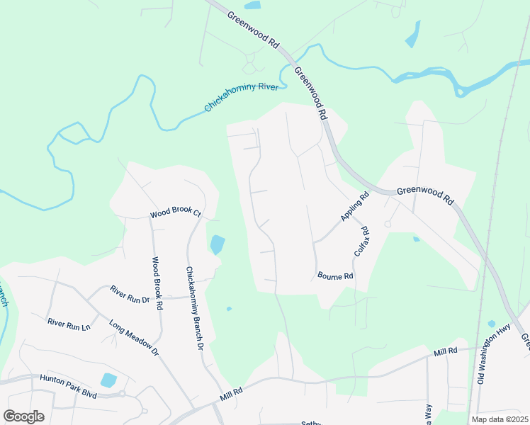 map of restaurants, bars, coffee shops, grocery stores, and more near 3504 Swanson Mill Court in Glen Allen