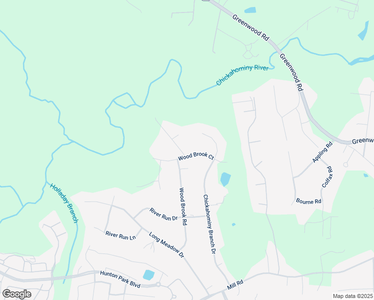 map of restaurants, bars, coffee shops, grocery stores, and more near 3300 Wood Brook Lane in Glen Allen