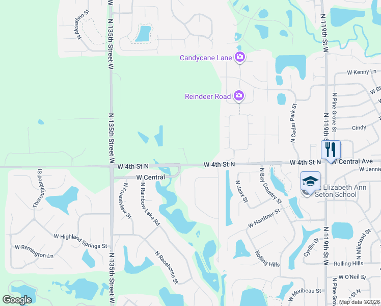map of restaurants, bars, coffee shops, grocery stores, and more near 13006-13008 West 4th Street North in Wichita