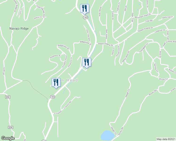 map of restaurants, bars, coffee shops, grocery stores, and more near 259 Village Way in Brian Head