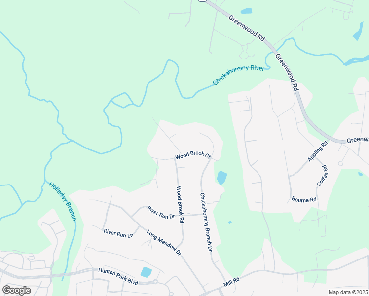 map of restaurants, bars, coffee shops, grocery stores, and more near 3300 Wood Brook Lane in Glen Allen