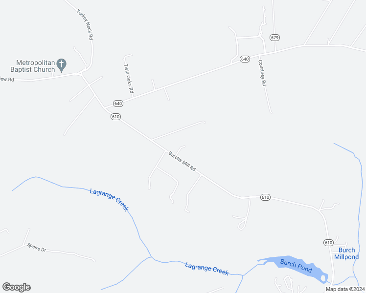 map of restaurants, bars, coffee shops, grocery stores, and more near 2304 Burchs Mill Road in Urbanna