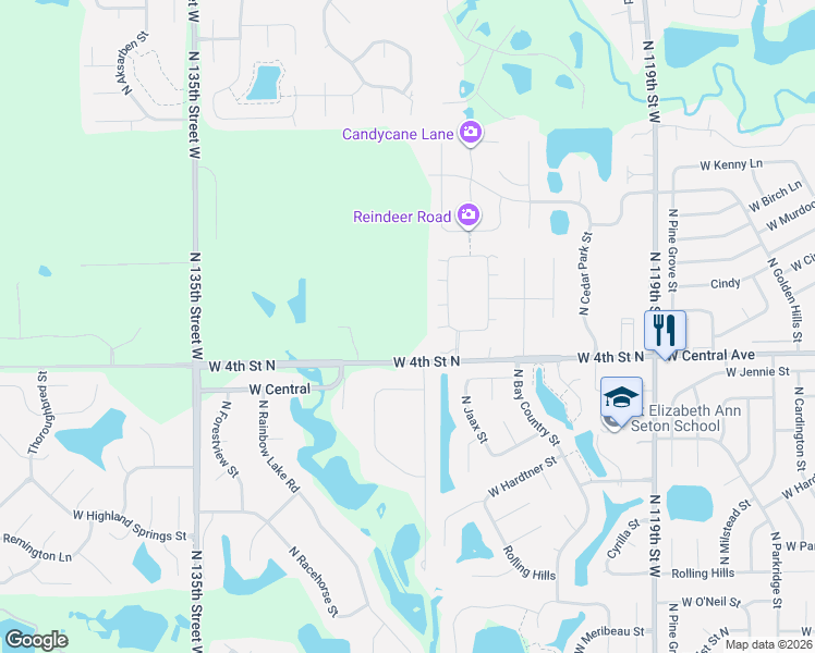 map of restaurants, bars, coffee shops, grocery stores, and more near 12822 West Central Avenue in Wichita