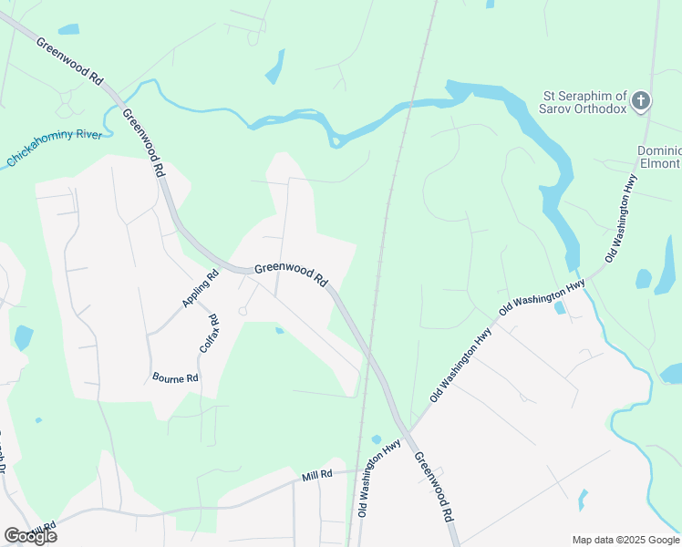 map of restaurants, bars, coffee shops, grocery stores, and more near 11871 Greenwood Road in Glen Allen