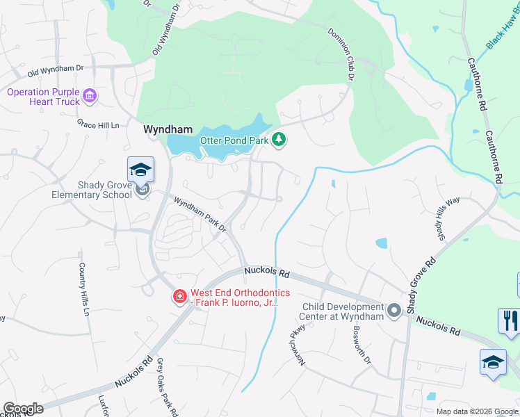 map of restaurants, bars, coffee shops, grocery stores, and more near 11741 Park Forest Court in Glen Allen
