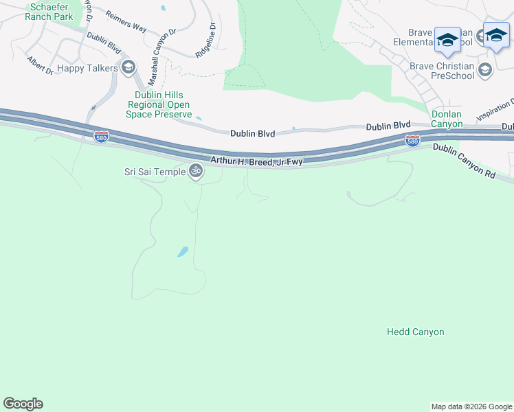 map of restaurants, bars, coffee shops, grocery stores, and more near 10633 Dublin Canyon Road in Pleasanton