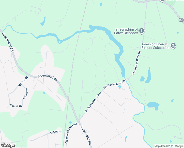 map of restaurants, bars, coffee shops, grocery stores, and more near 11837 Thomas Mill Drive in Glen Allen