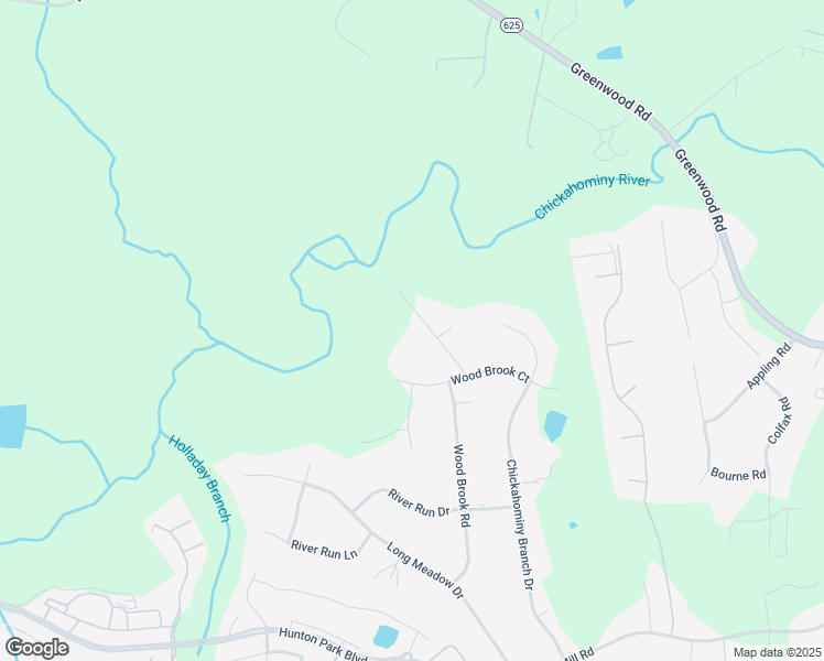 map of restaurants, bars, coffee shops, grocery stores, and more near 3321 Wood Brook Lane in Glen Allen