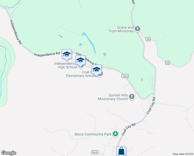 map of restaurants, bars, coffee shops, grocery stores, and more near 900 Independence Road in Coal City