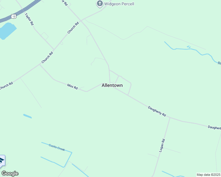 map of restaurants, bars, coffee shops, grocery stores, and more near 22594 Daugherty Road in Accomac