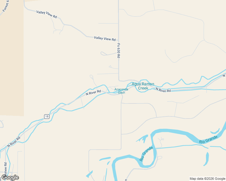 map of restaurants, bars, coffee shops, grocery stores, and more near 6135 County Road 15 in South Fork