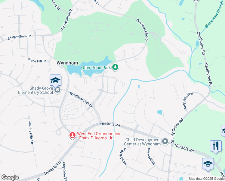map of restaurants, bars, coffee shops, grocery stores, and more near 11907 Park Forest Way in Glen Allen