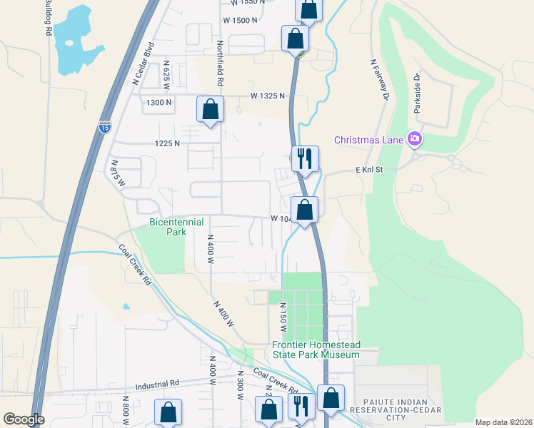map of restaurants, bars, coffee shops, grocery stores, and more near in Cedar City