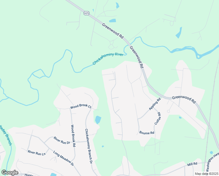 map of restaurants, bars, coffee shops, grocery stores, and more near 3707 Rivertop Court in Glen Allen