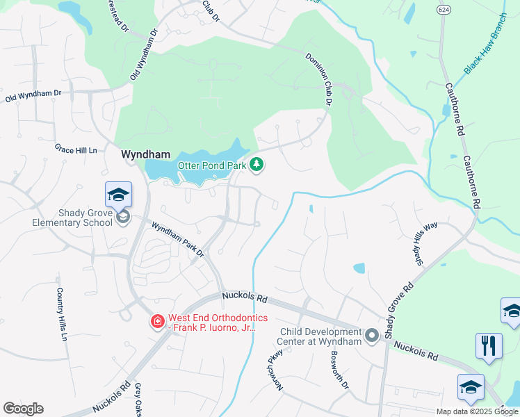 map of restaurants, bars, coffee shops, grocery stores, and more near 11918 Park Forest Way in Glen Allen