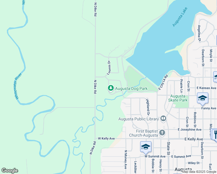 map of restaurants, bars, coffee shops, grocery stores, and more near Meadow Avenue in Augusta