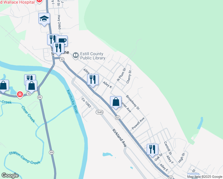 map of restaurants, bars, coffee shops, grocery stores, and more near 110 South Plum Street in Irvine