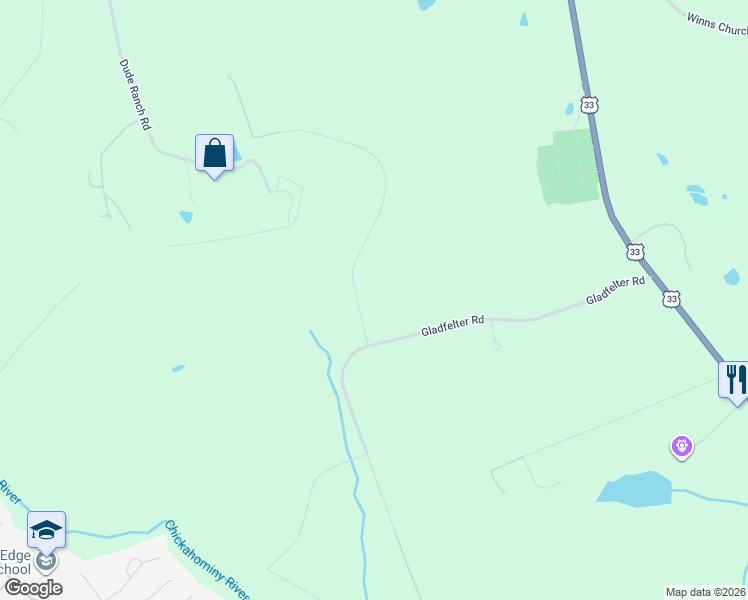 map of restaurants, bars, coffee shops, grocery stores, and more near 10424 Windam Hill Road in Glen Allen