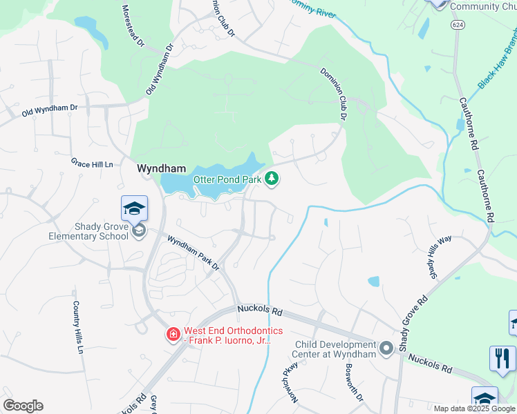 map of restaurants, bars, coffee shops, grocery stores, and more near 11828 Park Forest Court in Glen Allen