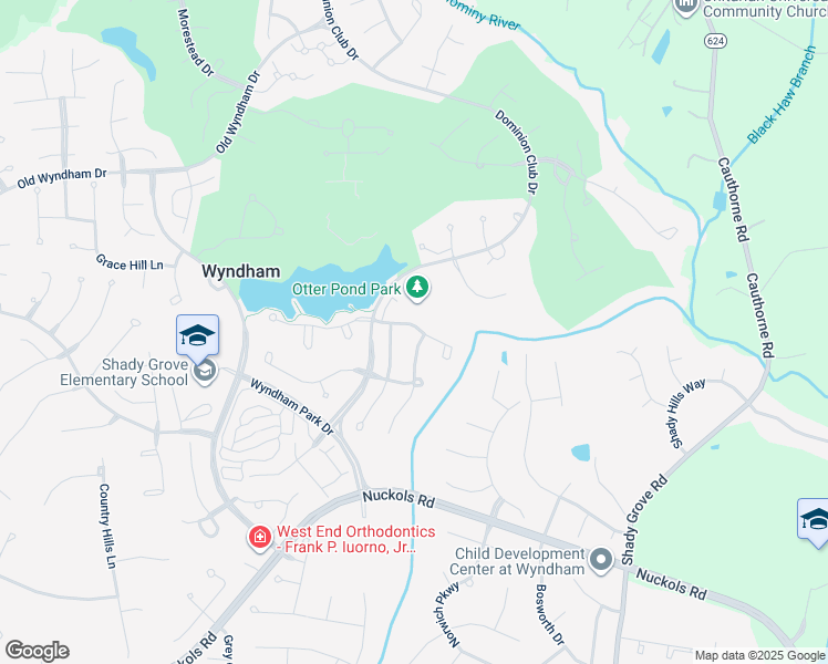 map of restaurants, bars, coffee shops, grocery stores, and more near 11935 Park Forest Way in Glen Allen