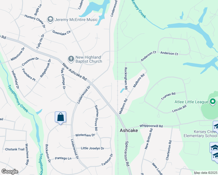 map of restaurants, bars, coffee shops, grocery stores, and more near 9013 Forest Haze Court in Mechanicsville