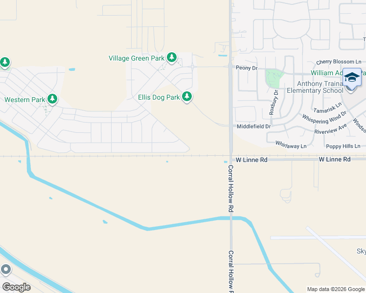 map of restaurants, bars, coffee shops, grocery stores, and more near 4723 Avalon Street in Tracy
