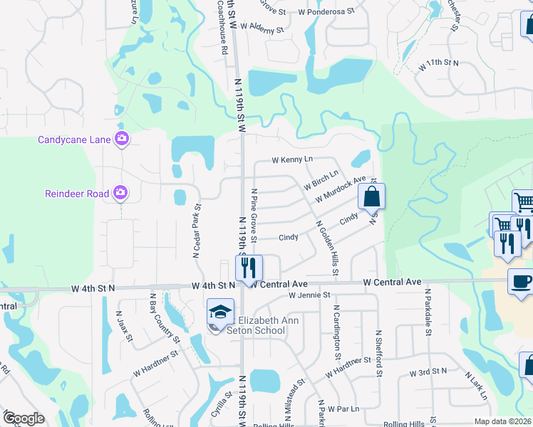 map of restaurants, bars, coffee shops, grocery stores, and more near 11802 W Bekemeyer St in Wichita