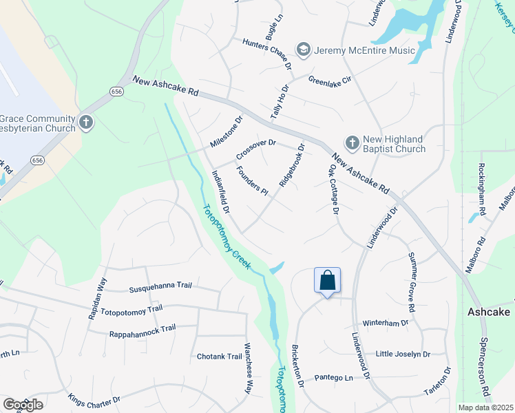 map of restaurants, bars, coffee shops, grocery stores, and more near 10970 Emerald Rock Lane in Mechanicsville
