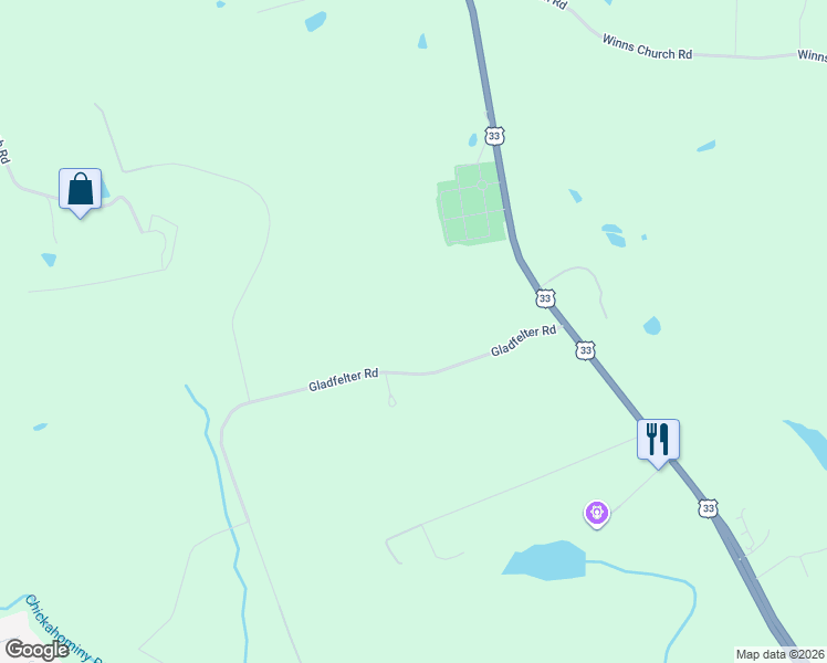 map of restaurants, bars, coffee shops, grocery stores, and more near 10515 Gladfelter Road in Glen Allen