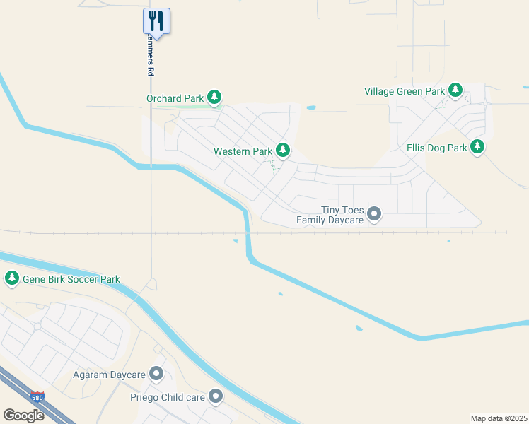 map of restaurants, bars, coffee shops, grocery stores, and more near 4558 Margaret Adele Lane in Tracy
