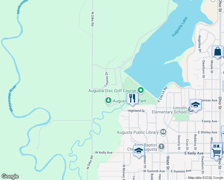 map of restaurants, bars, coffee shops, grocery stores, and more near 2004 Loomis Drive in Augusta