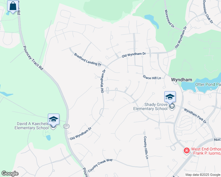 map of restaurants, bars, coffee shops, grocery stores, and more near 12300 Melcroft Place in Glen Allen