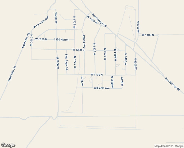 map of restaurants, bars, coffee shops, grocery stores, and more near 6678 West 1100 North in Cedar City