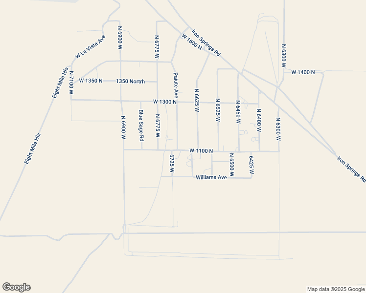 map of restaurants, bars, coffee shops, grocery stores, and more near 6678 West 1100 North in Cedar City