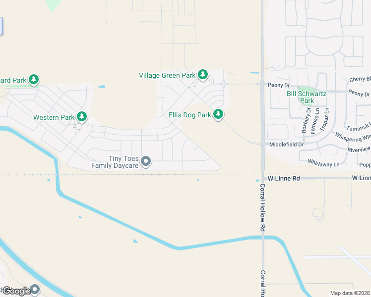 map of restaurants, bars, coffee shops, grocery stores, and more near 4550 Martha Avenue in Tracy