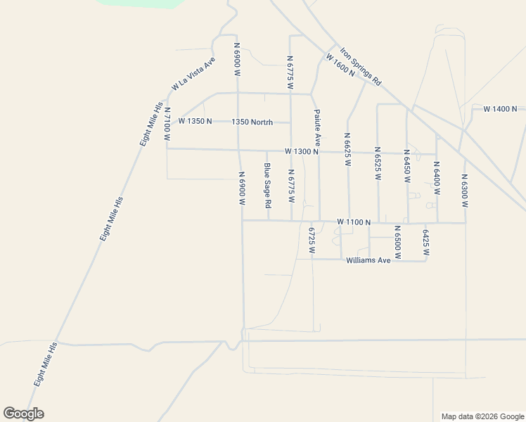 map of restaurants, bars, coffee shops, grocery stores, and more near 6852 West 1100 North in Cedar City