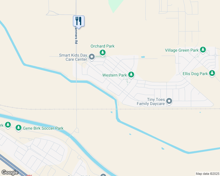 map of restaurants, bars, coffee shops, grocery stores, and more near 4720 South Lammers Road in Tracy