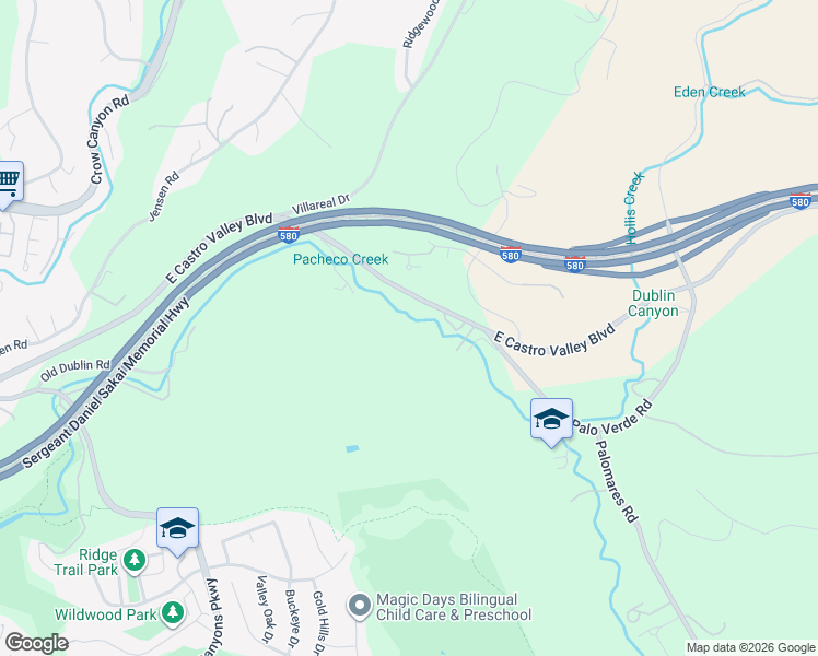 map of restaurants, bars, coffee shops, grocery stores, and more near 6141 Dublin Boulevard in Dublin