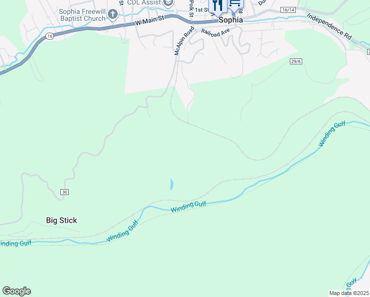 map of restaurants, bars, coffee shops, grocery stores, and more near in MacArthur
